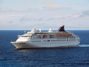 cruise ship on open sea